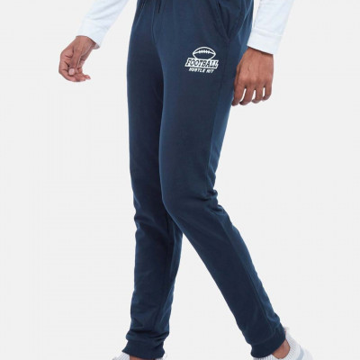 Men Navy Blue Solid Slim-Fit Jogger